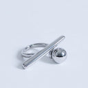 Topshop Ramona waterproof abstract ring in stainless silver