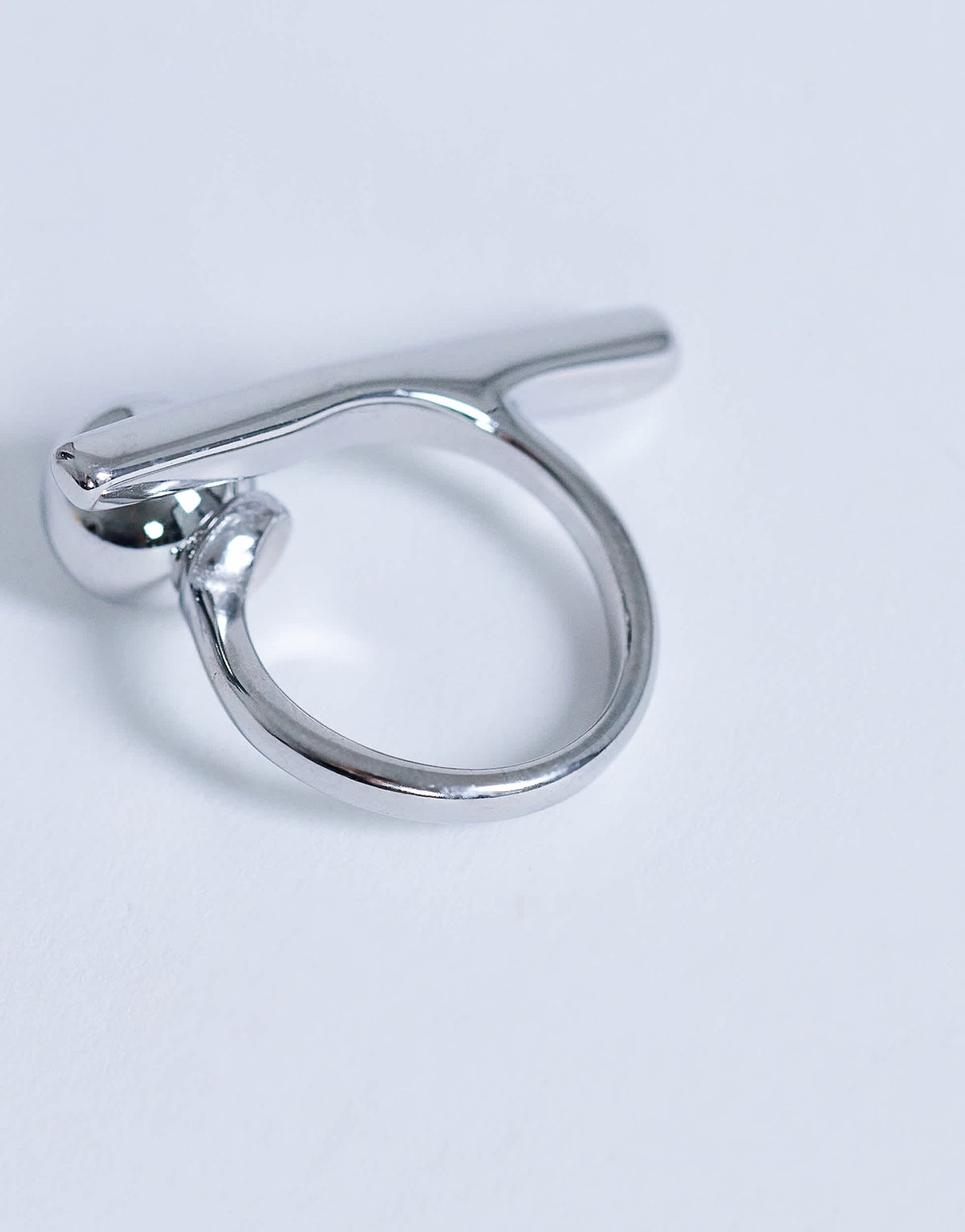 Topshop Ramona waterproof abstract ring in stainless silver