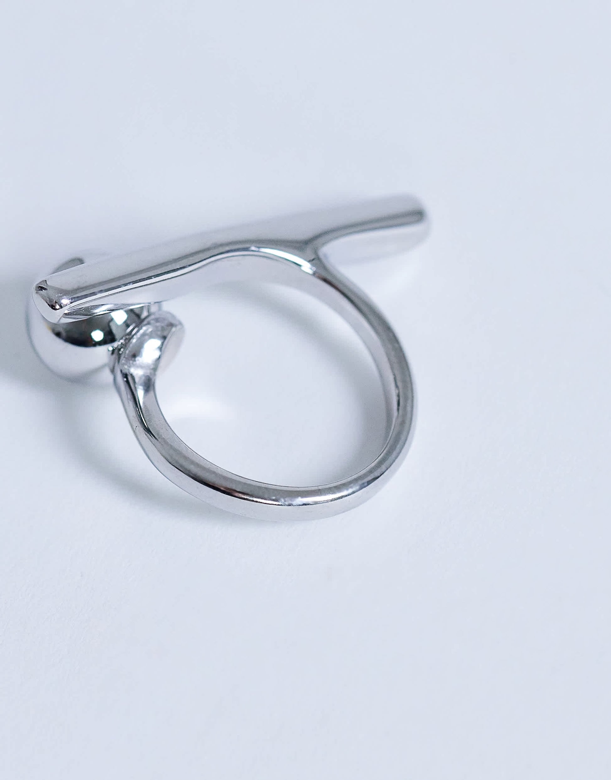 Topshop Ramona waterproof abstract ring in stainless silver