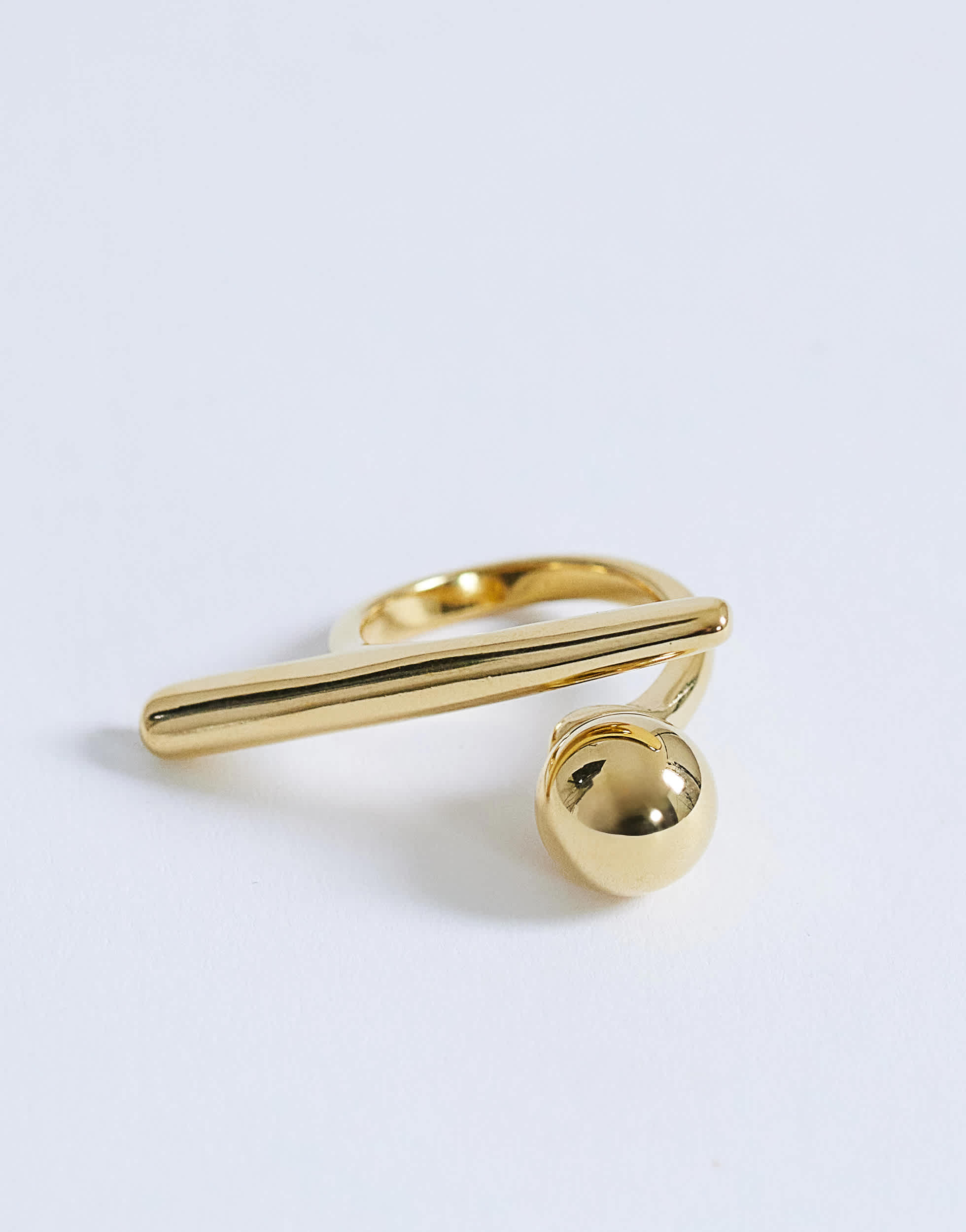 Topshop Ramona waterproof abstract ring in stainless gold
