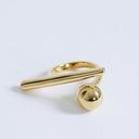 Topshop Ramona waterproof abstract ring in stainless gold