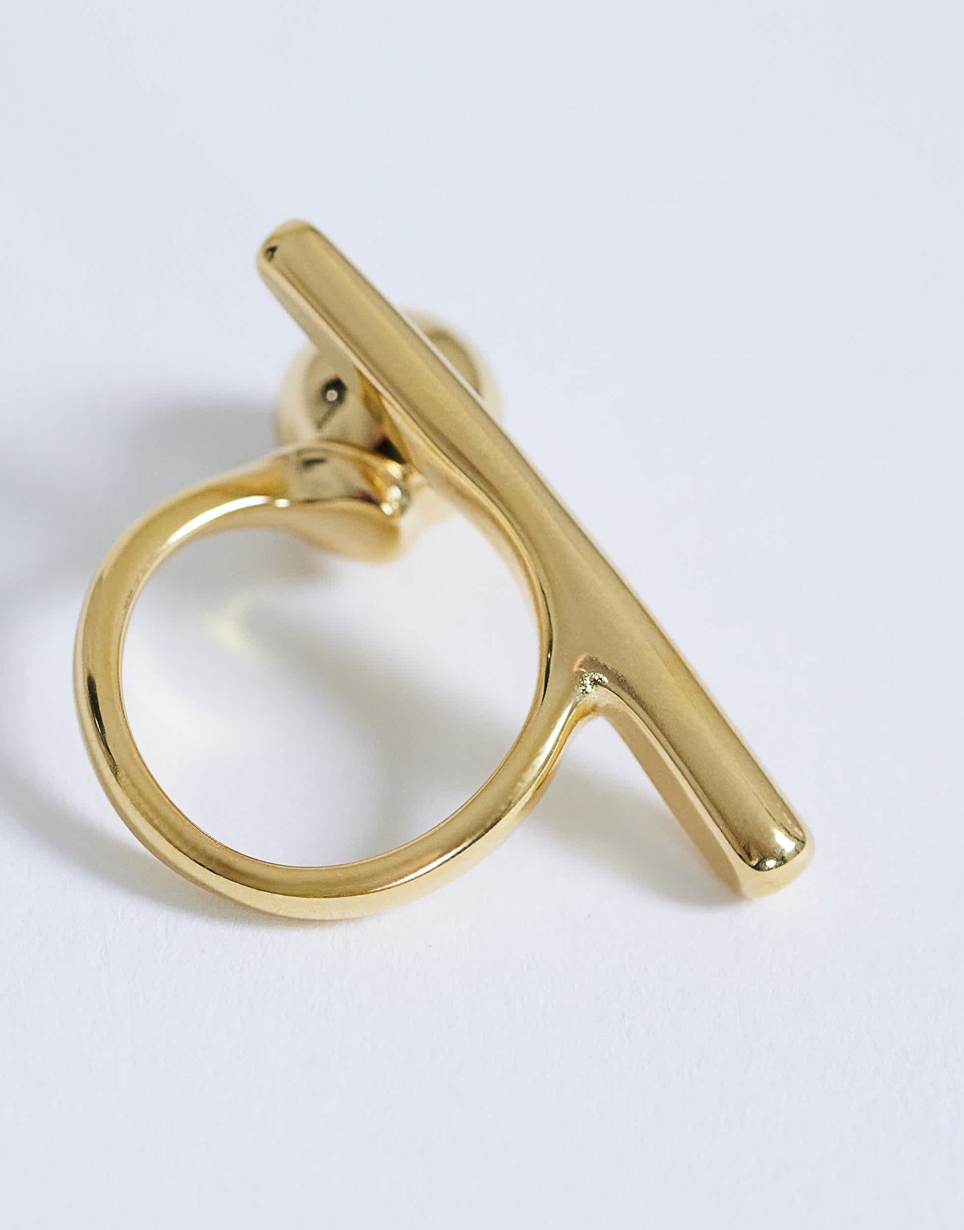 Topshop Ramona waterproof abstract ring in stainless gold