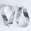 Topshop Charlotte Ohrring mit gedrehtem Creolendesign in Silberoptik