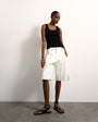 Topshop denim barrel jort in ecru