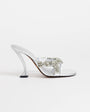 Topshop Natasha embellished mule high heeled sandal in silver