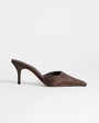 Topshop Avery embellished mule mid court in chocolate