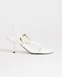 Topshop Nova strappy mid heeled sandal with hardware in white