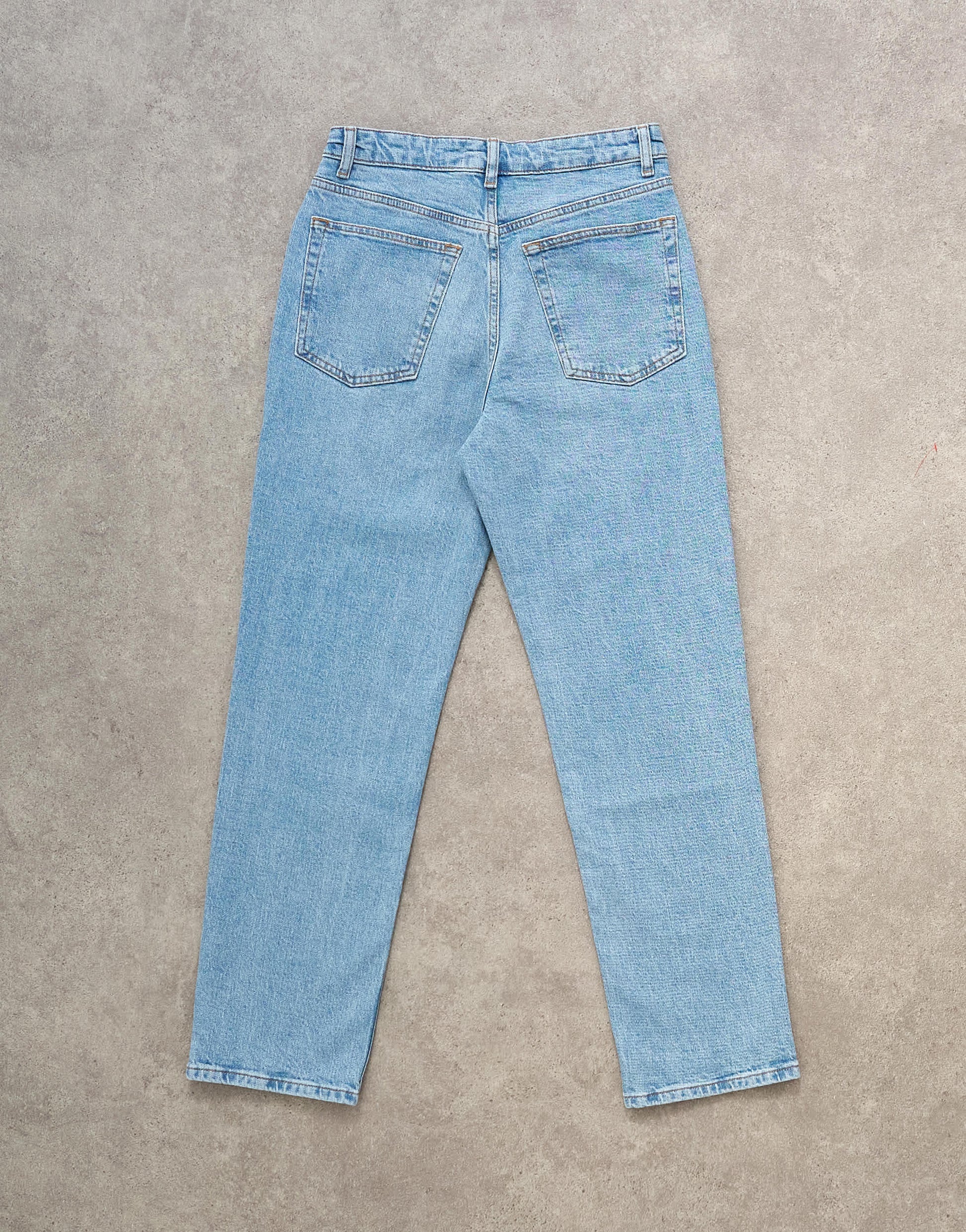 Topshop Orson mid rise comfort straight jean in light bleach