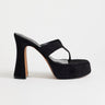 Topshop Nima platform heeled toe thong sandal in black