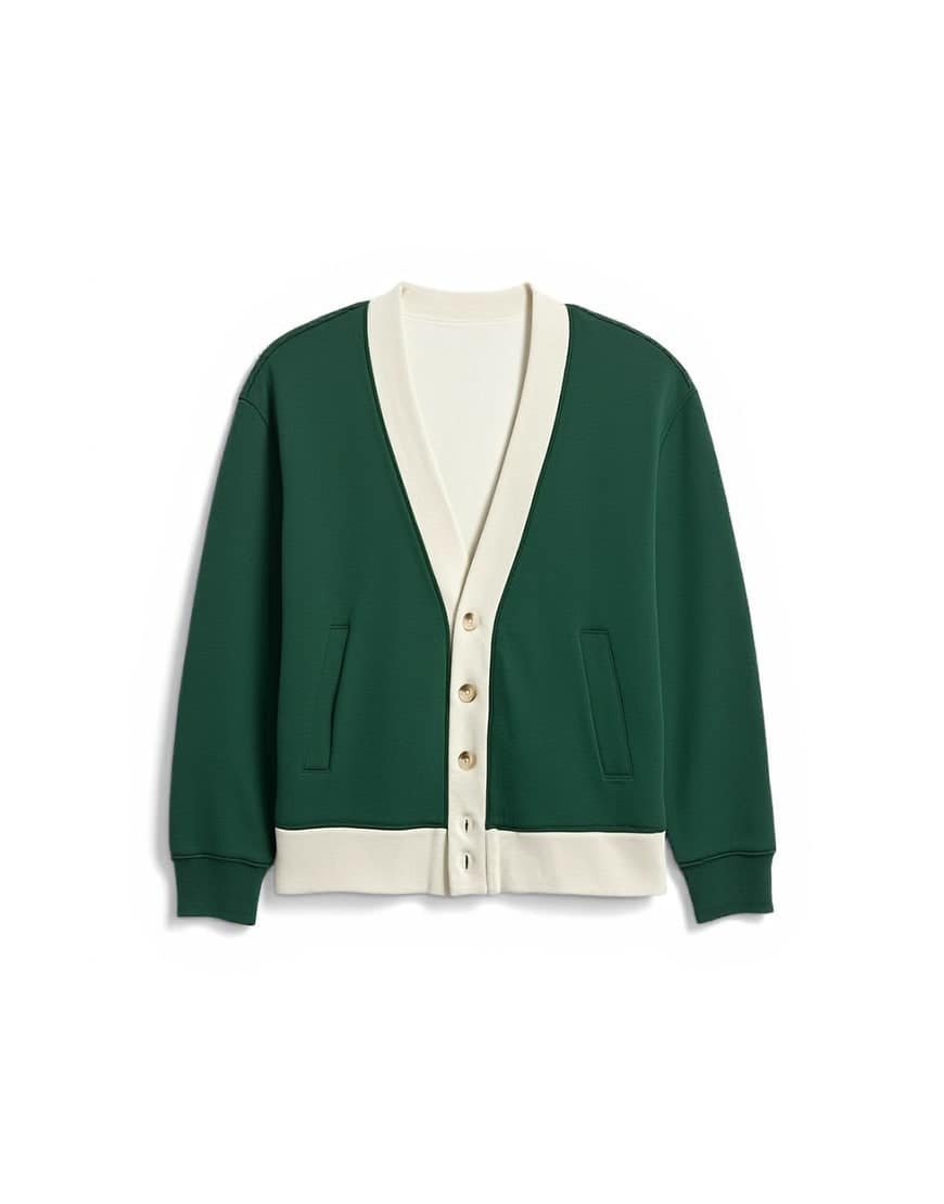 Topman classic fit retro cardigan in dark green