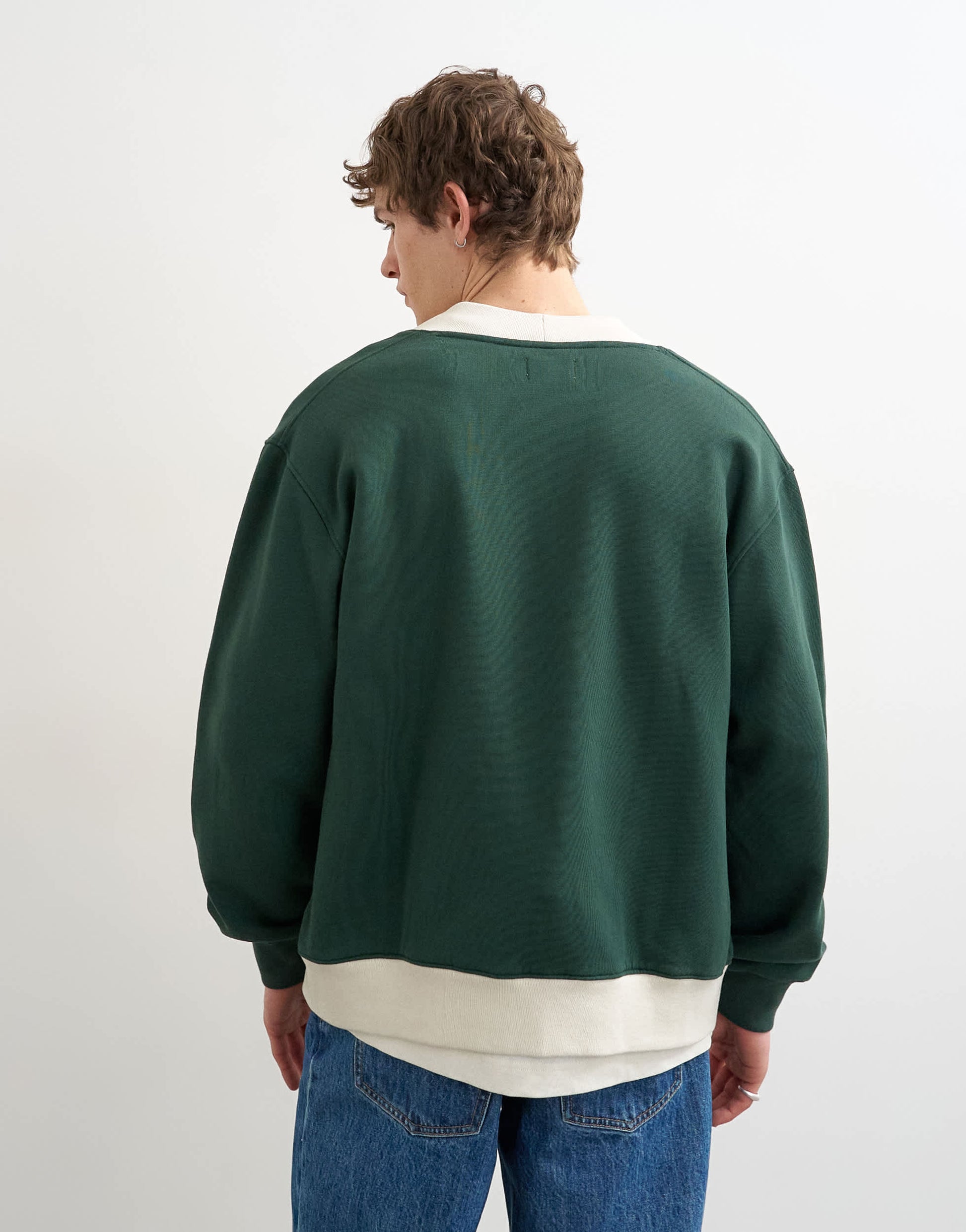 Topman classic fit retro cardigan in dark green