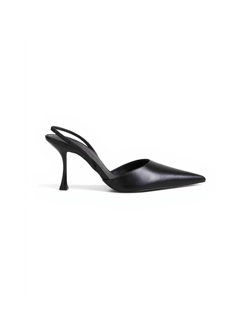 Topshop Angel high heeled court shoe in black