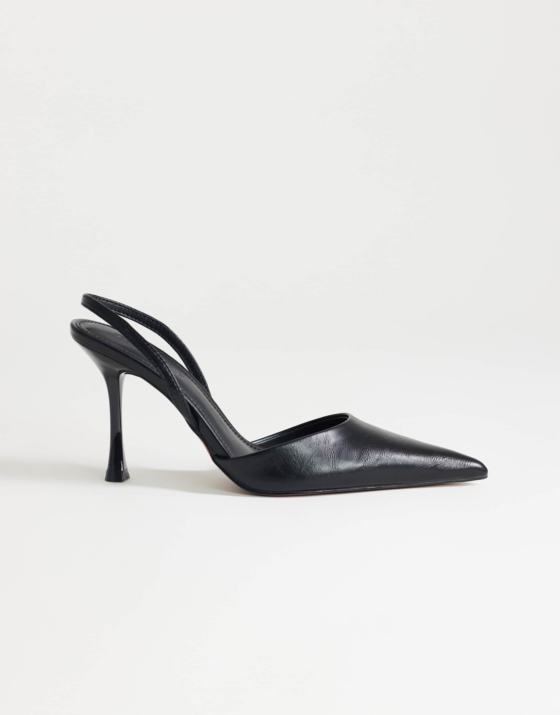Topshop Angel high heeled court shoe in black