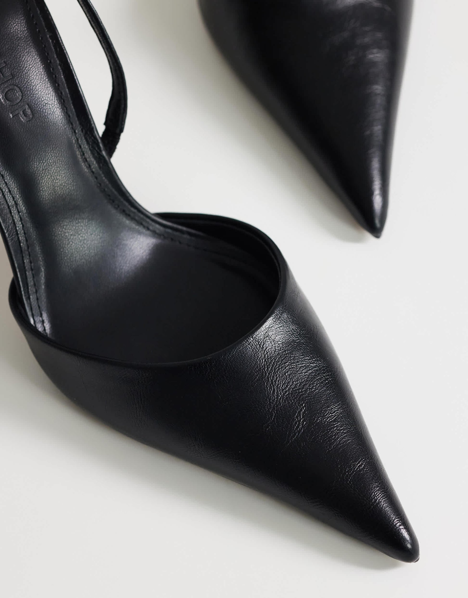 Topshop Angel high heeled court shoe in black