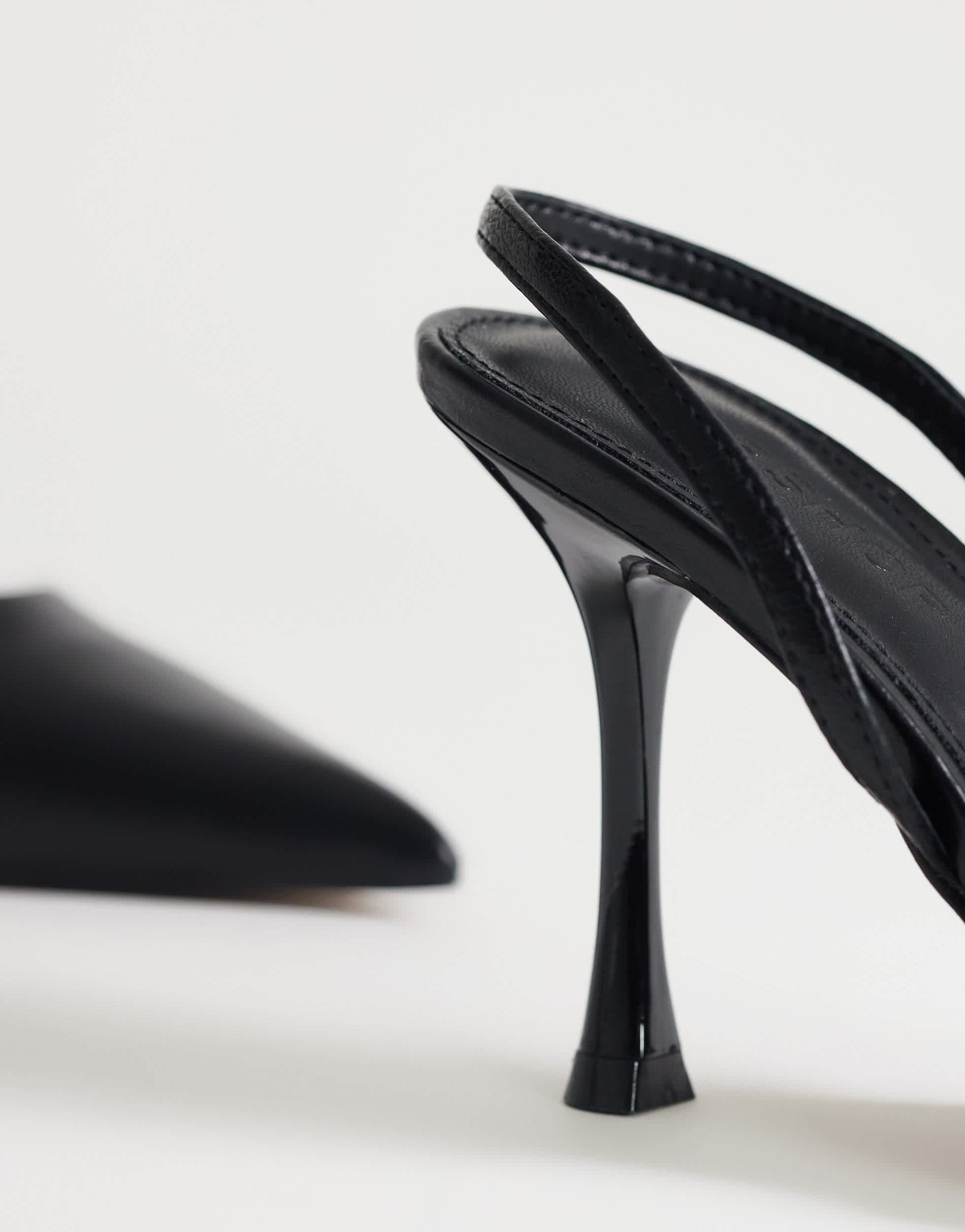 Topshop Angel high heeled court shoe in black