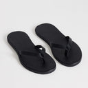 Topshop Sky real leather toe thong sandal in black