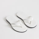 Topshop Sky real leather toe thong sandal in white
