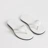 Topshop Sky real leather toe thong sandal in white