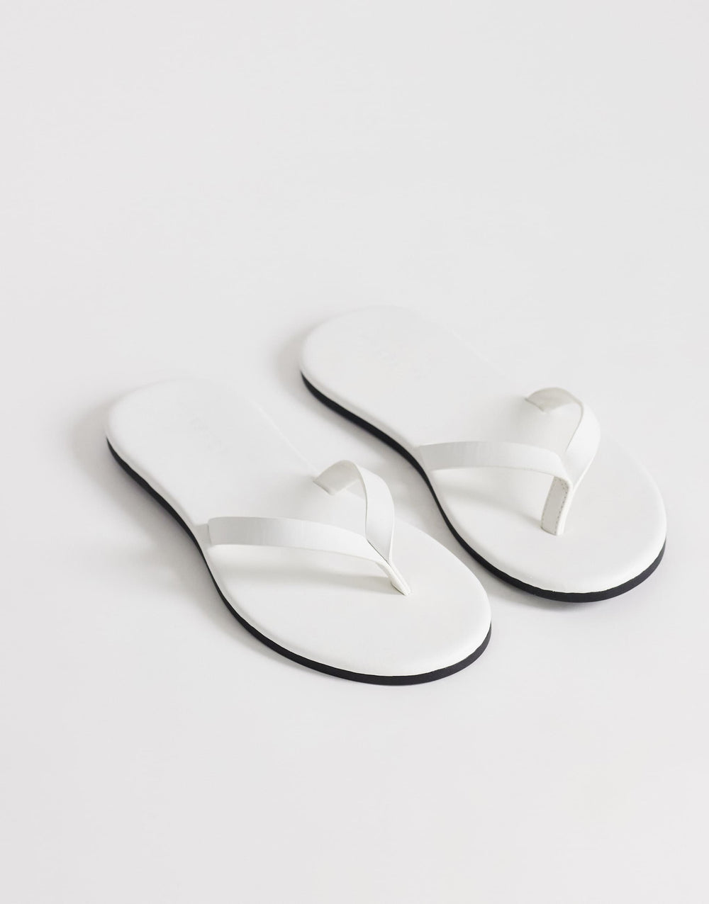 Topshop Sky real leather toe thong sandal in white