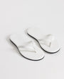Topshop Sky real leather toe thong sandal in white