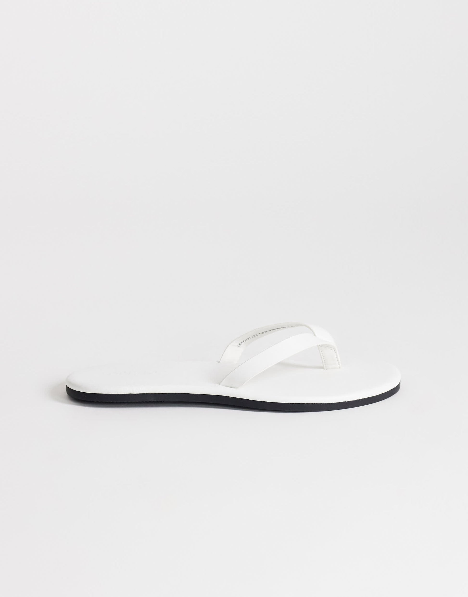 Topshop Sky real leather toe thong sandal in white