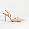 Topshop Angel faux suede heeled court shoe in taupe