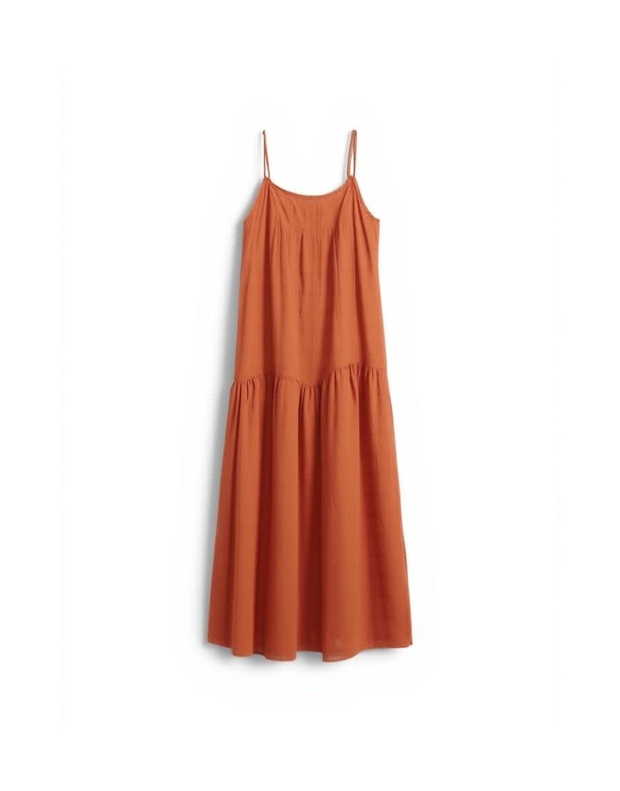 Topshop chuck on maxi sundress in orange