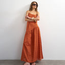 Topshop chuck on maxi sundress in orange