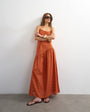 Topshop chuck on maxi sundress in orange