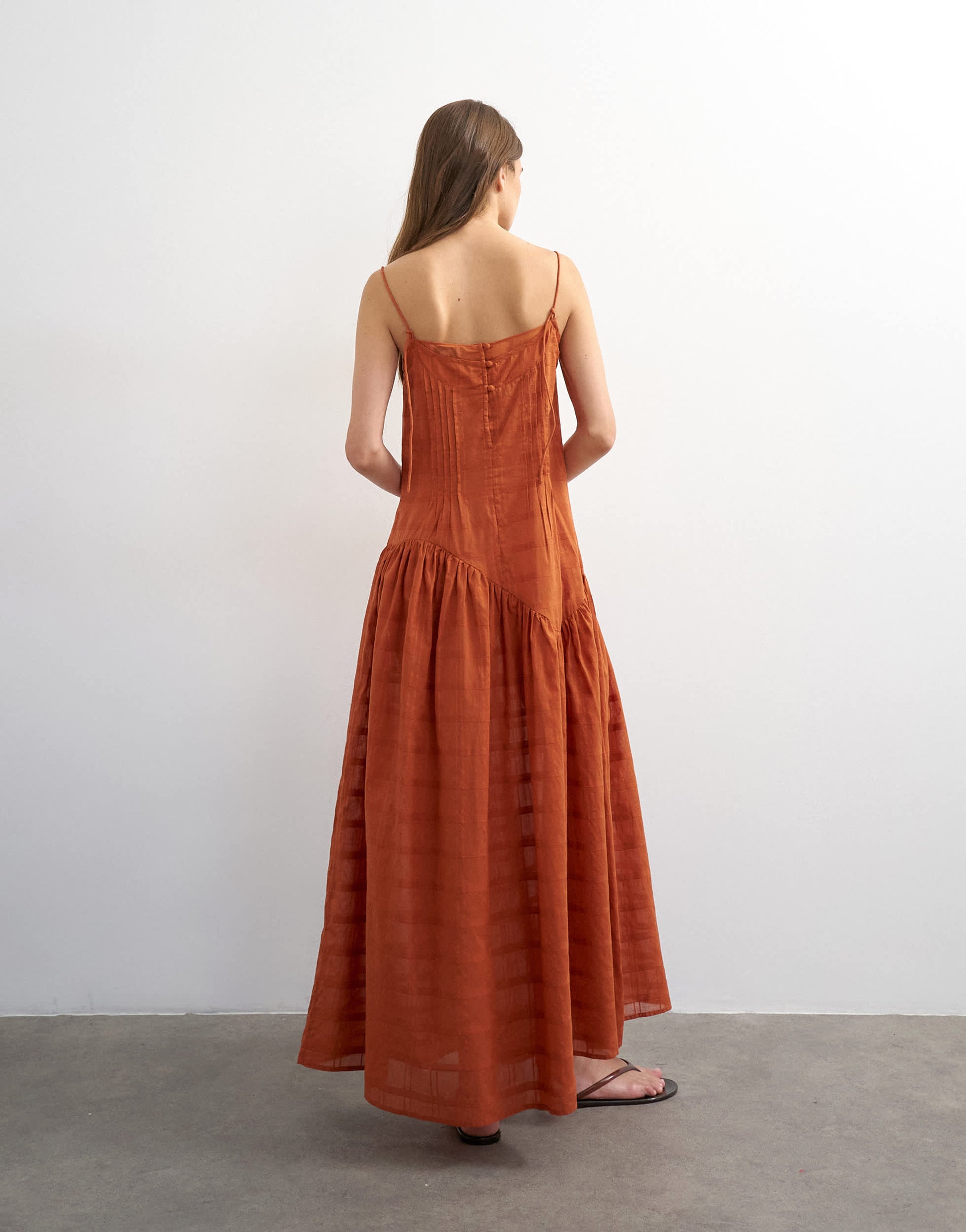 Topshop chuck on maxi sundress in orange