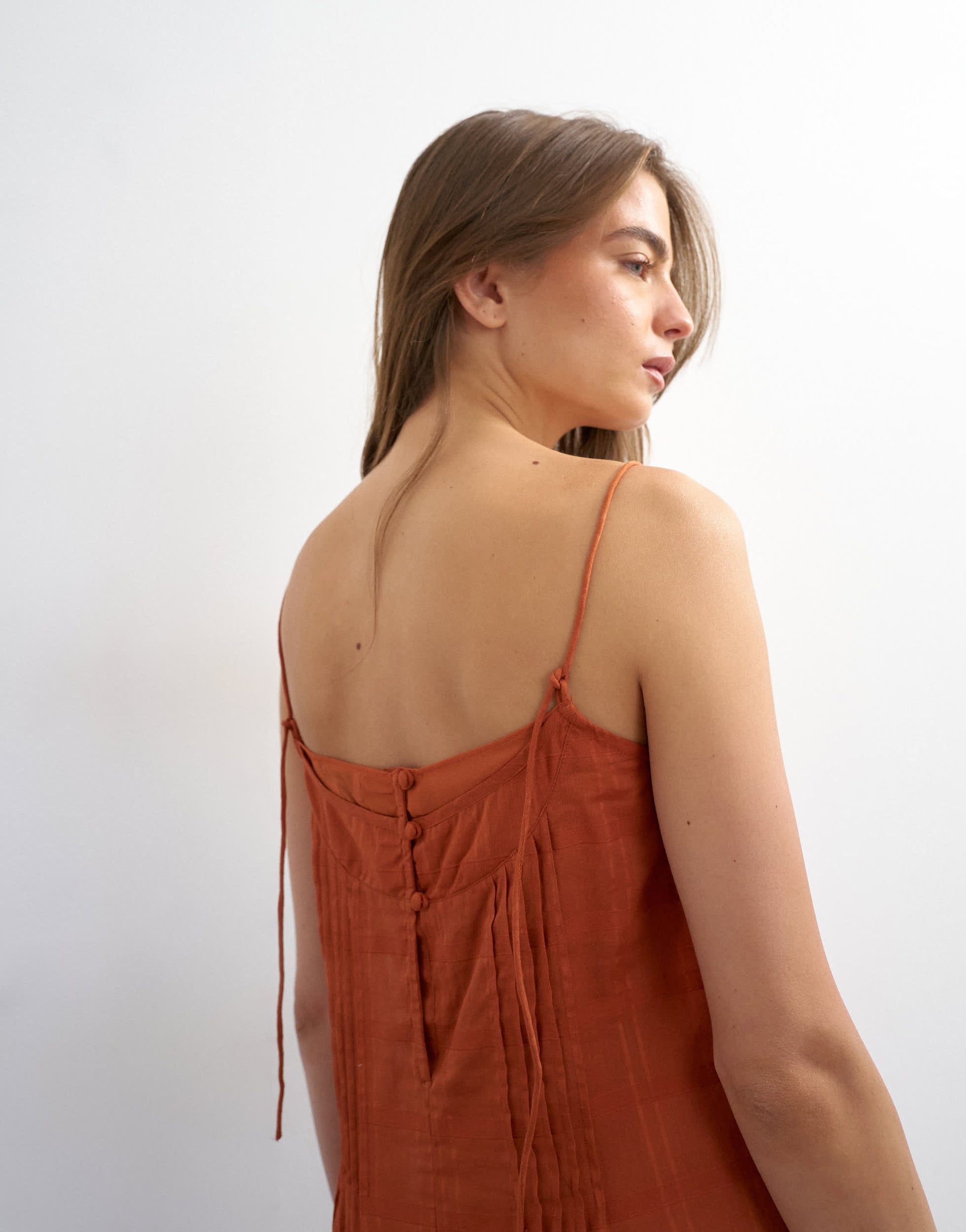 Topshop chuck on maxi sundress in orange