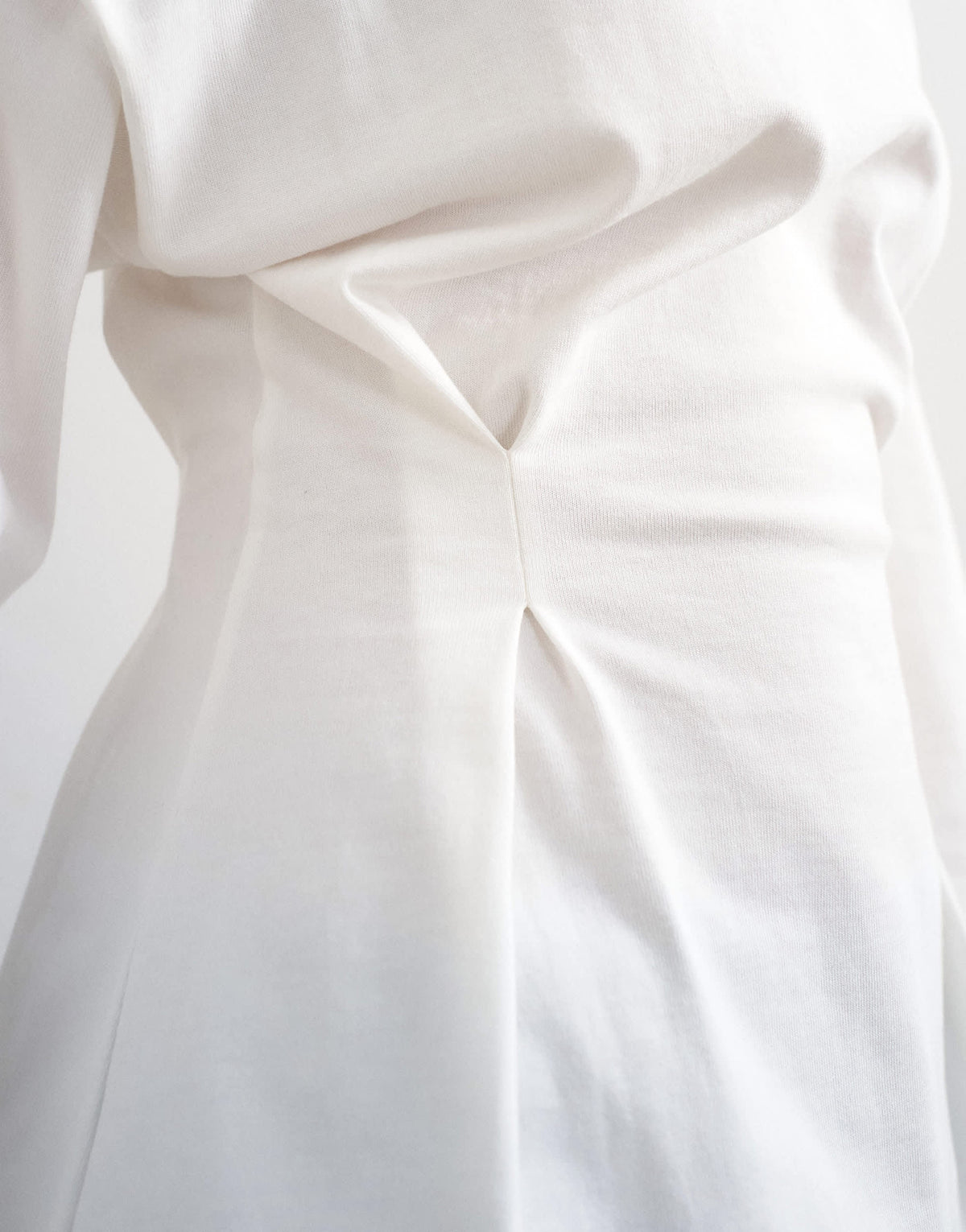 Topshop cinch off the shoulder top in white