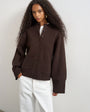 Topshop knitted pocket front cardigan in brown