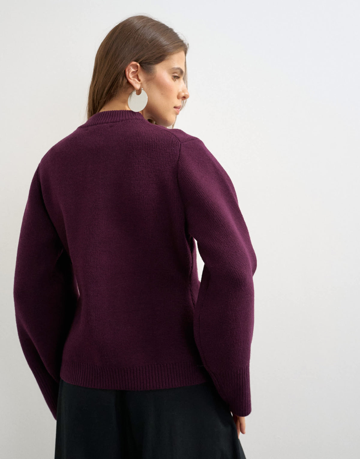 Topshop knitted pocket front cardigan in mulberry