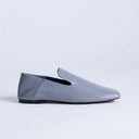 Topshop Chloe premium real leather loafer in grey