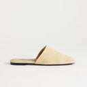 Topshop Cressida premium real suede square toe mule in camel