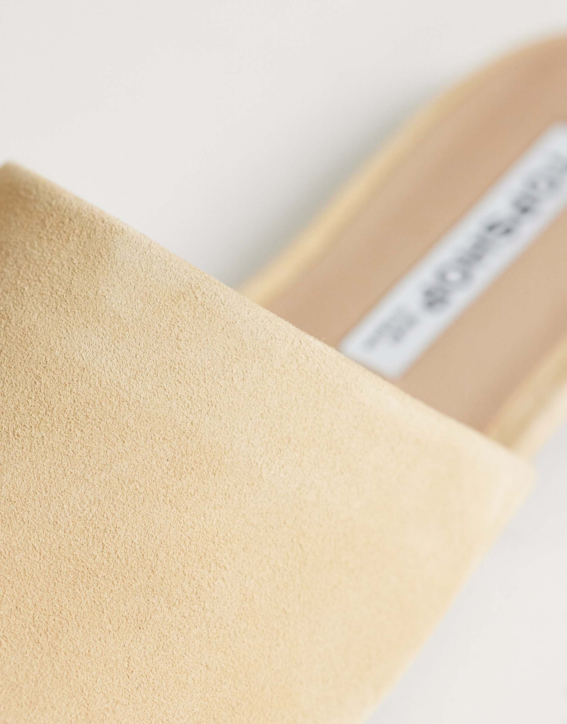 Topshop Cressida premium real suede square toe mule in camel