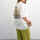 Topshop Sardinia lemon graphic oversized tee in ecru