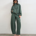 Topshop co ord barrel trouser in green stripe