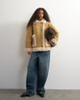 Topshop faux shearling jacket in camel