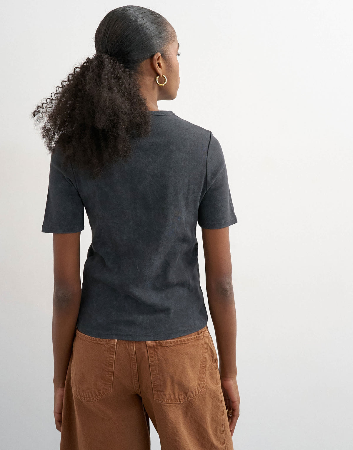 Topshop Pink Floyd license shrunken half sleeve tee in washed black