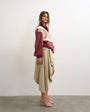 Topshop asymmetric mini skirt in stone