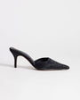 Topshop Avery embellished pointed mule mid court in black