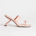Topshop Natalie toe thong angular mid heel sandal in pink