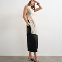 Culotte trapèze en lin noir Topshop