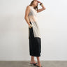 Culotte trapèze en lin noir Topshop