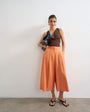 Topshop linen A line culotte in washed orange