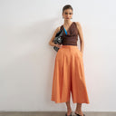 Topshop linen A line culotte in washed orange