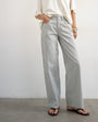 Topshop Cinch low rise relaxed jean in blue and white stripe