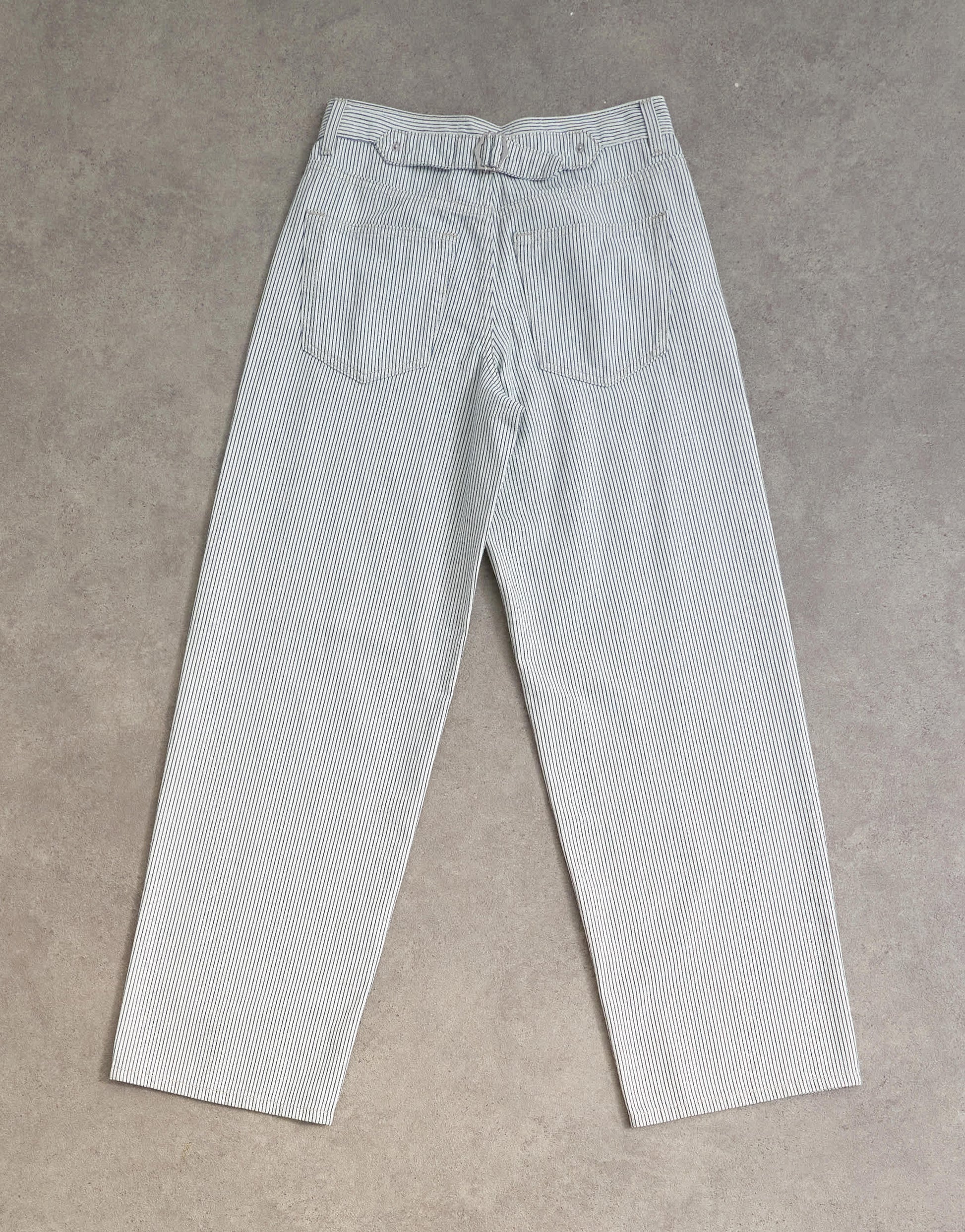 Topshop Cinch low rise relaxed jean in blue and white stripe